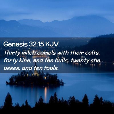 Genesis 32:15 KJV Free Bible Images