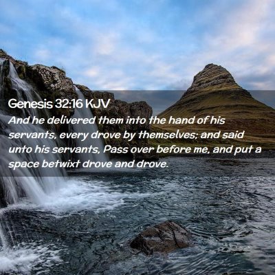 Genesis 32:16 KJV Free Bible Images