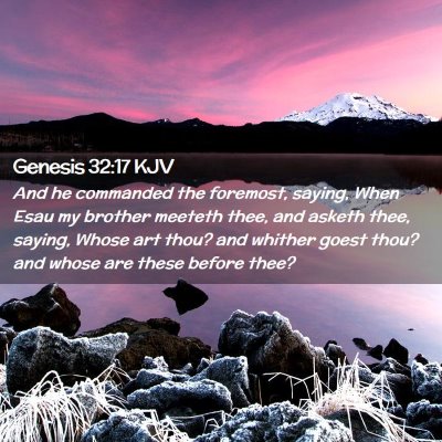 Genesis 32:17 KJV Free Bible Images