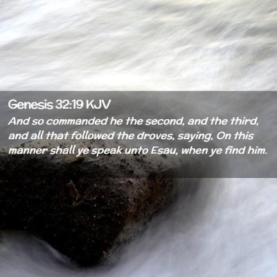 Genesis 32:19 KJV Free Bible Images