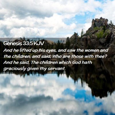 Genesis 33:5 KJV Free Bible Images