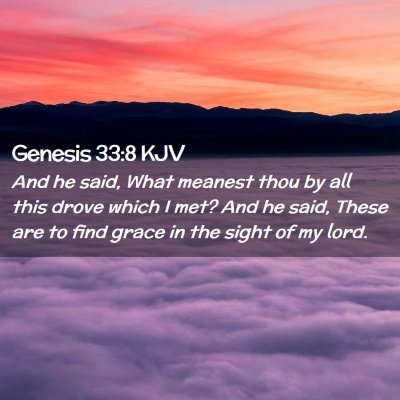 Genesis 33:8 KJV Free Bible Images