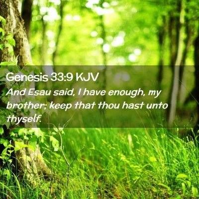 Genesis 33:9 KJV Free Bible Images