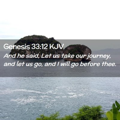 Genesis 33:12 KJV Free Bible Images