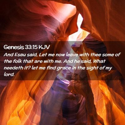 Genesis 33:15 KJV Free Bible Images