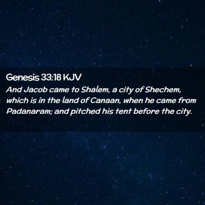 Genesis 33:18 KJV Free Bible Images