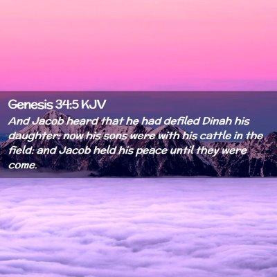 Genesis 34:5 KJV Free Bible Images