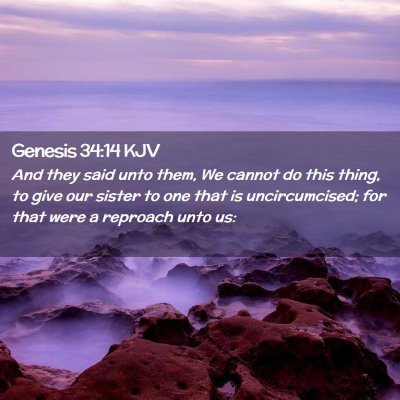 Genesis 34:14 KJV Free Bible Images