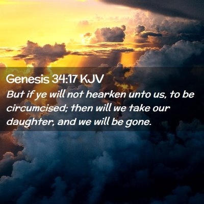 Genesis 34:17 KJV Free Bible Images