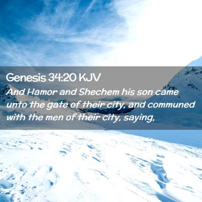 Genesis 34:20 KJV Free Bible Images