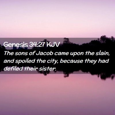 Genesis 34:27 KJV Free Bible Images