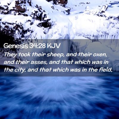 Genesis 34:28 KJV Free Bible Images