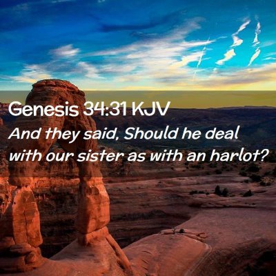 Genesis 34:31 KJV Free Bible Images