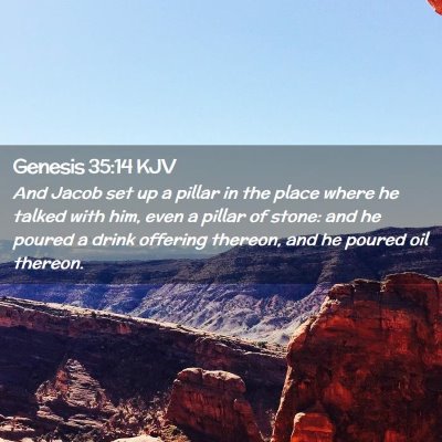 Genesis 35:14 KJV Free Bible Images