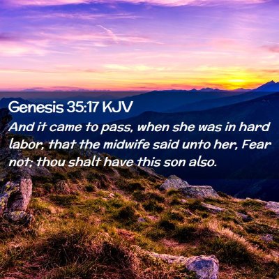 Genesis 35:17 KJV Free Bible Images