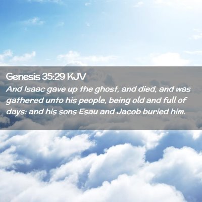 Genesis 35:29 KJV Free Bible Images