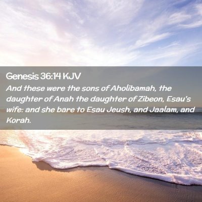 Genesis 36:14 KJV Free Bible Images