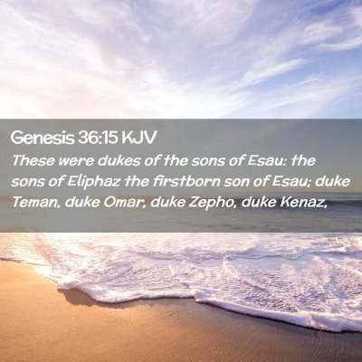 Genesis 36:15 KJV Free Bible Images