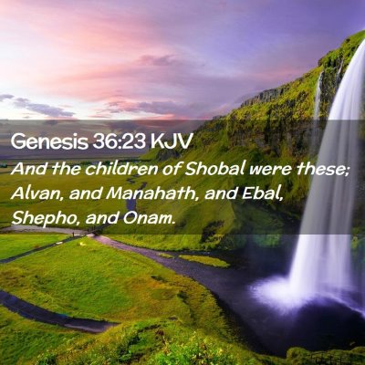 Genesis 36:23 KJV Free Bible Images