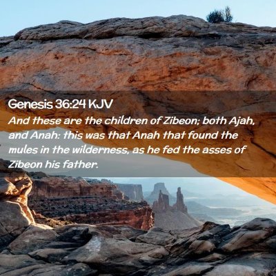 Genesis 36:24 KJV Free Bible Images