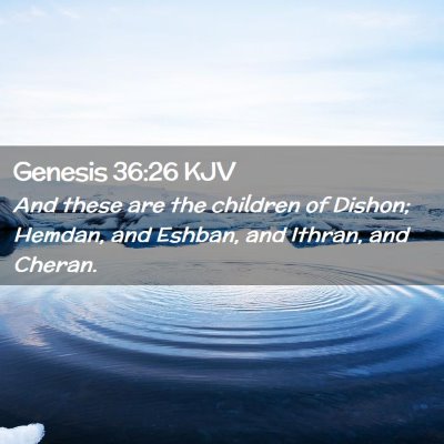 Genesis 36:26 KJV Free Bible Images