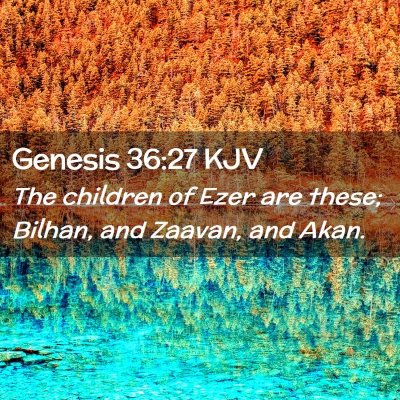 Genesis 36:27 KJV Free Bible Images