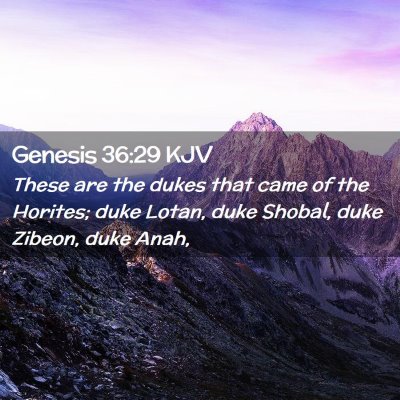 Genesis 36:29 KJV Free Bible Images