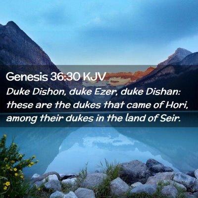 Genesis 36:30 KJV Free Bible Images