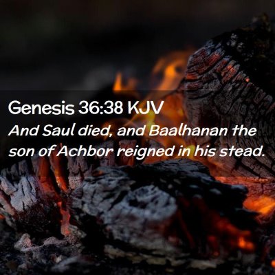 Genesis 36:38 KJV Free Bible Images