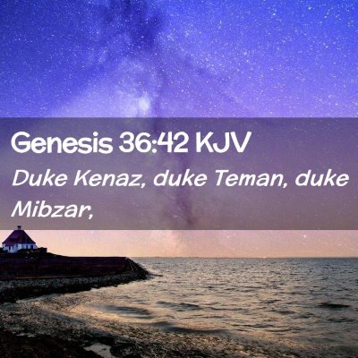 Genesis 36:42 KJV Free Bible Images