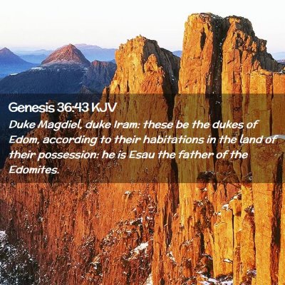 Genesis 36:43 KJV Free Bible Images