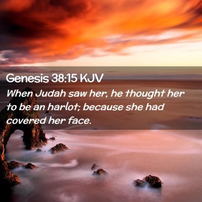 Genesis 38:15 KJV Free Bible Images