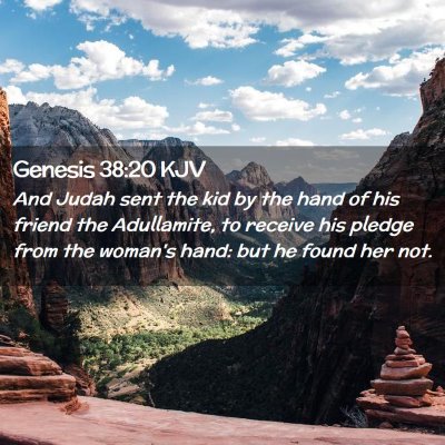 Genesis 38:20 KJV Free Bible Images