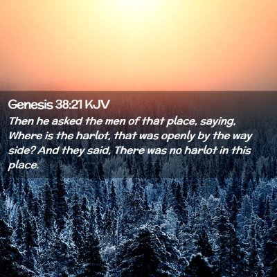 Genesis 38:21 KJV Free Bible Images