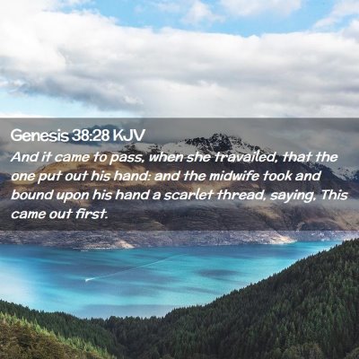 Genesis 38:28 KJV Free Bible Images