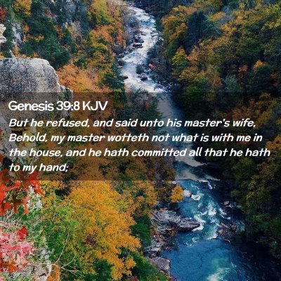 Genesis 39:8 KJV Free Bible Images