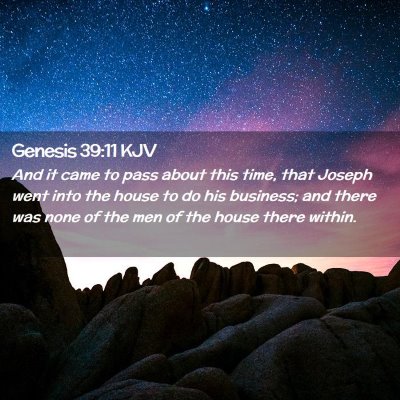 Genesis 39:11 KJV Free Bible Images