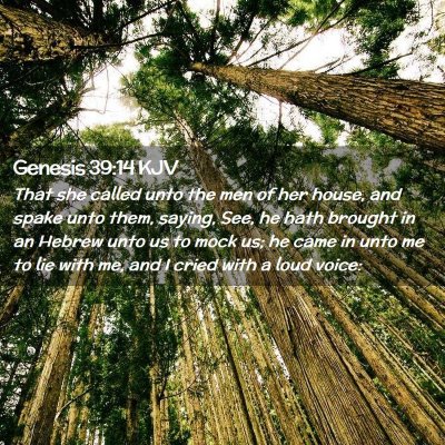 Genesis 39:14 KJV Free Bible Images