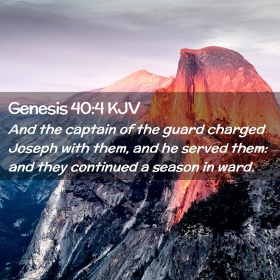 Genesis 40:4 KJV Free Bible Images