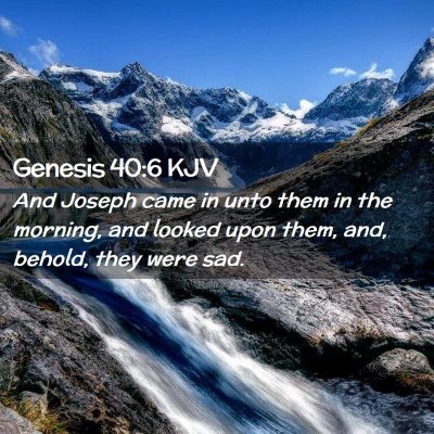 Genesis 40:6 KJV Free Bible Images