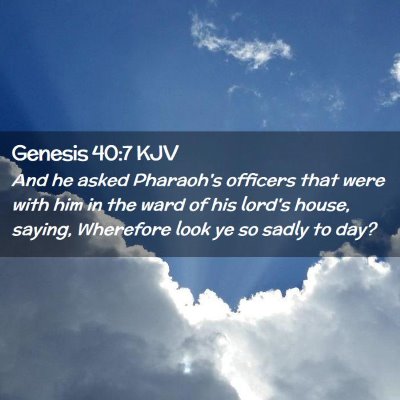 Genesis 40:7 KJV Free Bible Images