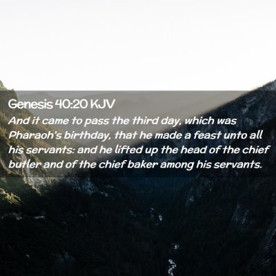 Genesis 40:20 KJV Free Bible Images