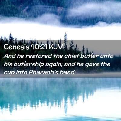 Genesis 40:21 KJV Free Bible Images