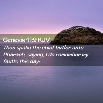 Genesis 41:9 KJV Free Bible Images