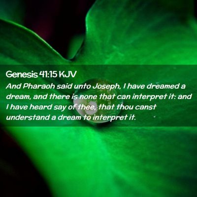 Genesis 41:15 KJV Free Bible Images