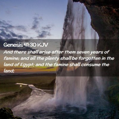 Genesis 41:30 KJV Free Bible Images