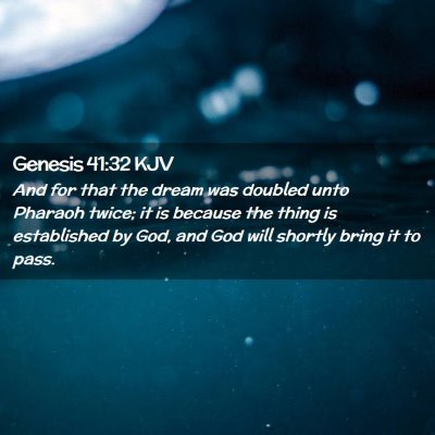 Genesis 41:32 KJV Free Bible Images