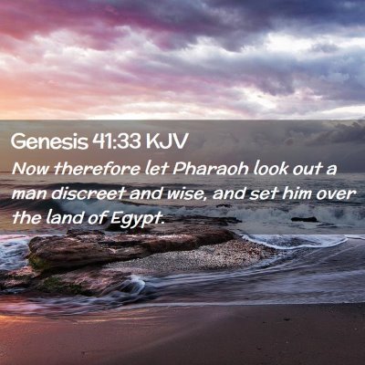 Genesis 41:33 KJV Free Bible Images