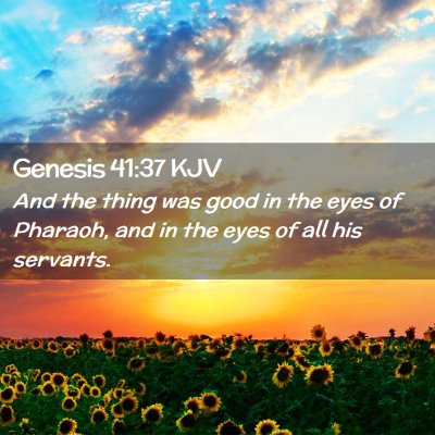 Genesis 41:37 KJV Free Bible Images