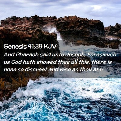 Genesis 41:39 KJV Free Bible Images